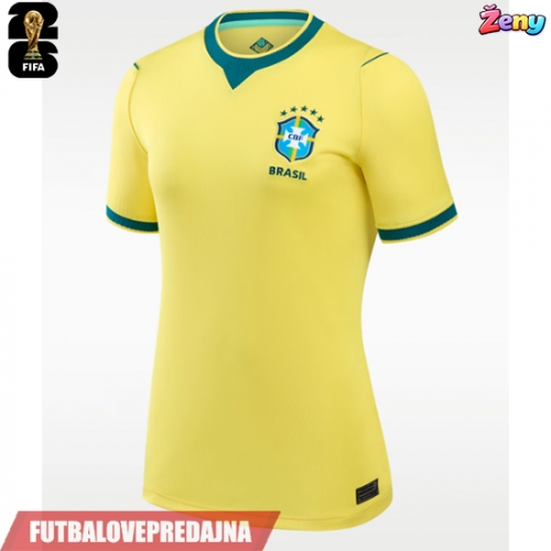 Lacne Ženy Futbalové dres Brazília MS 2026 Krátky Rukáv - Domáci